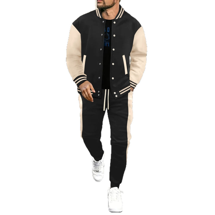 Elegant leisure set for men with a modern bomber jacket design and comfortable jogger pants Lune London