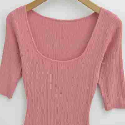 Women Figure-hugging ribbed Midi dress made of stretch knit Amarae