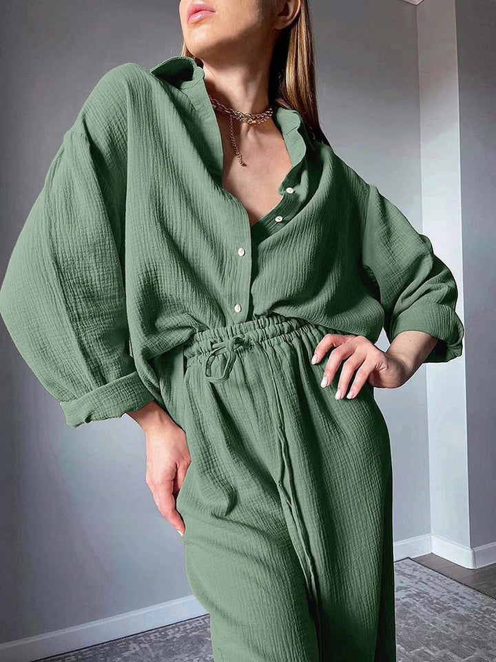 Women Relaxed Fit Coordinated Structured Chic Set