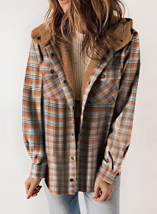 Ladies flannel jacket with fleece lining Lune London