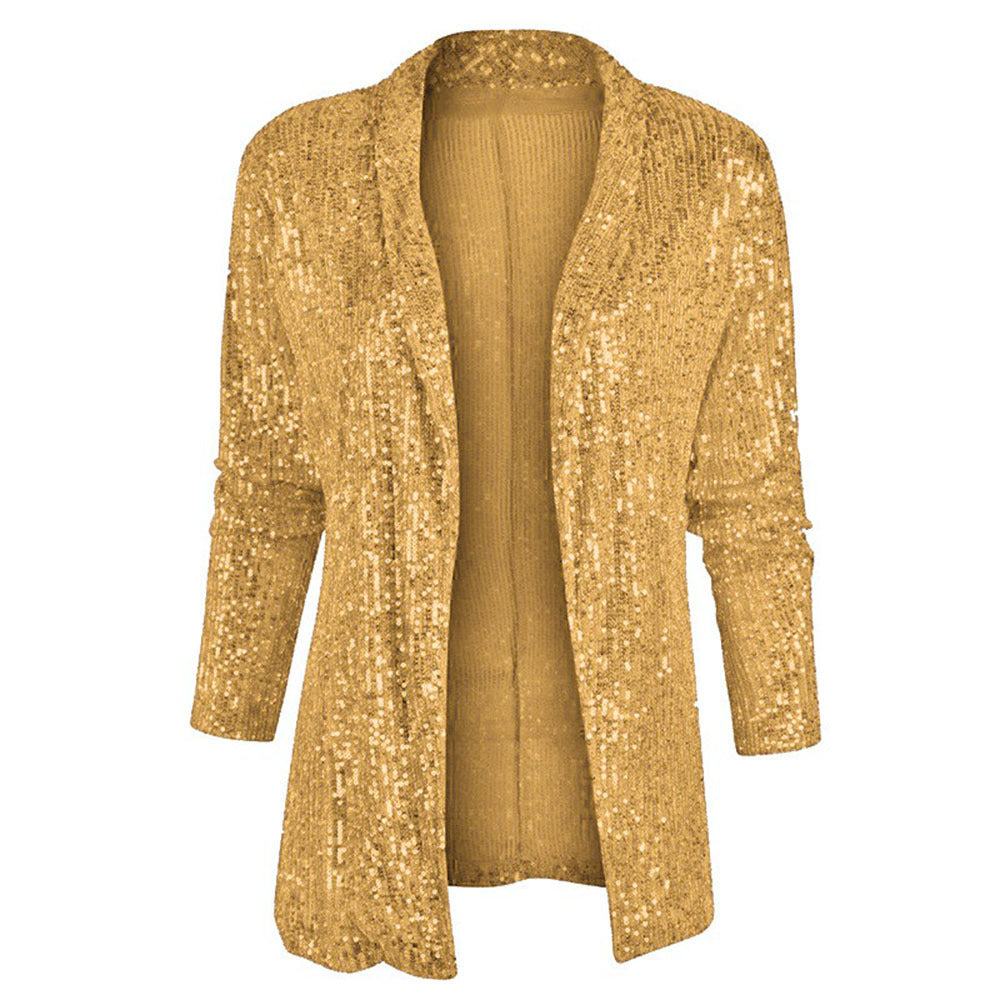Ladies Shiny and elegant knitted cardigan with sequins Lune London