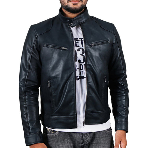 Premium leather biker jacket for men Amarae