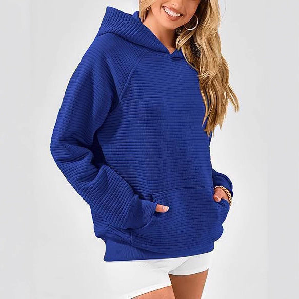 Casual hoodie for women in textured fabric Lune London