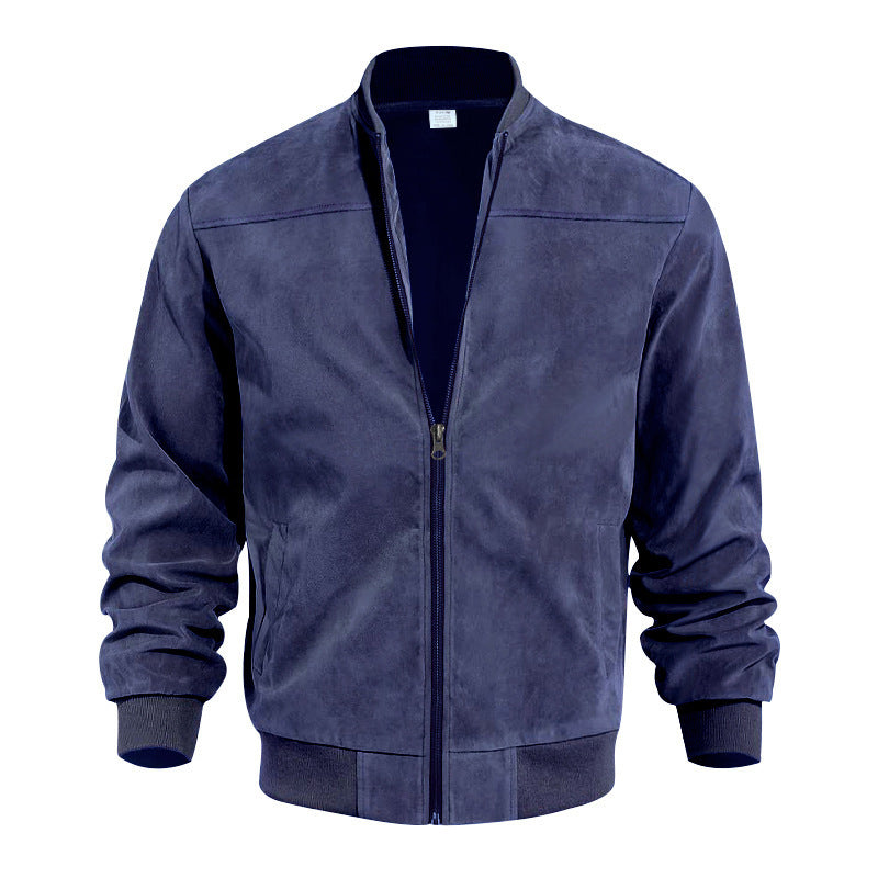 Casual men's velvet bomber jacket with elastic edges Lune London