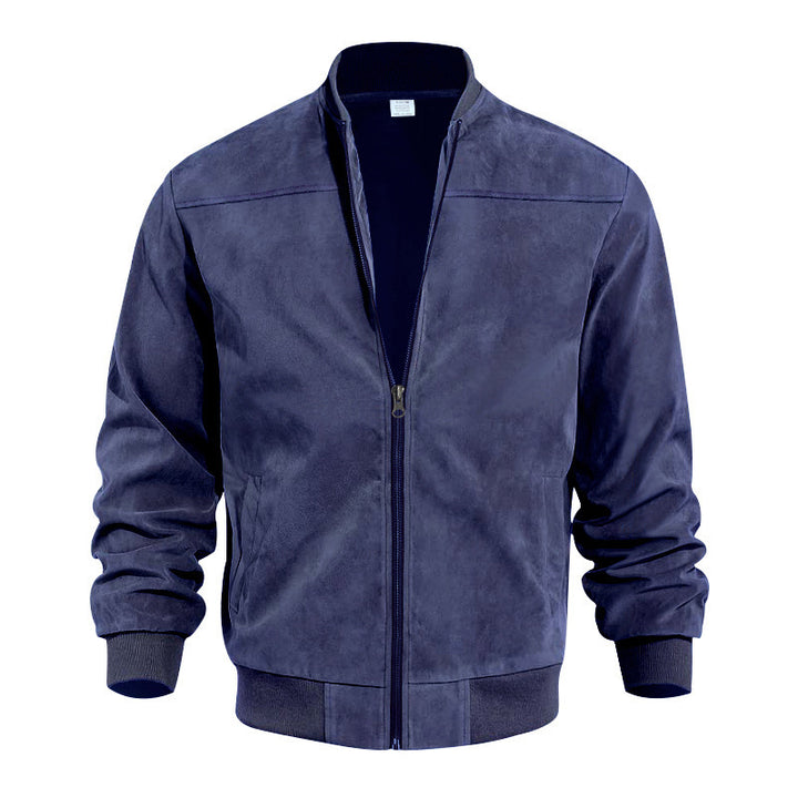 Casual men's velvet bomber jacket with elastic edges Lune London