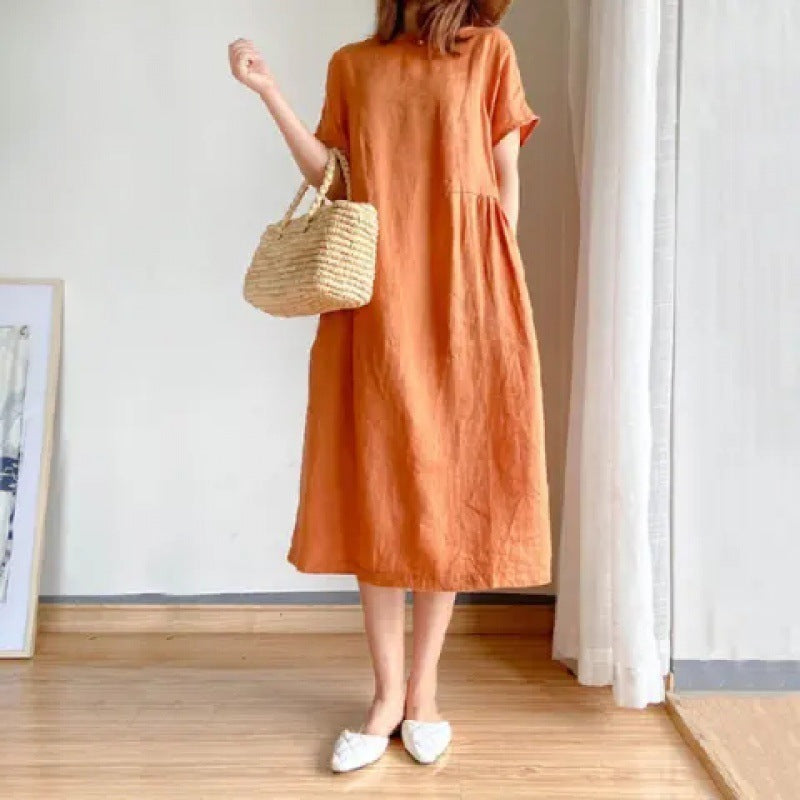 Lune London Women's Casual Long Midi Dress with Pockets