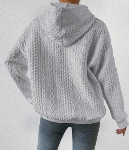 Amarae | Hooded jacquard sweater