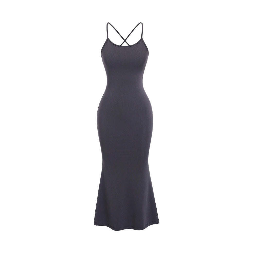 Robe en dentelle à manches longues pour femmes avec coupe près du corps et lacets décoratifs Chic & Stil