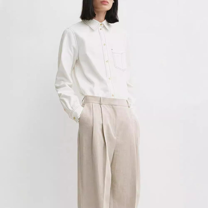 Chemise en denim pour femmes à coupe décontractée Chic & Stil