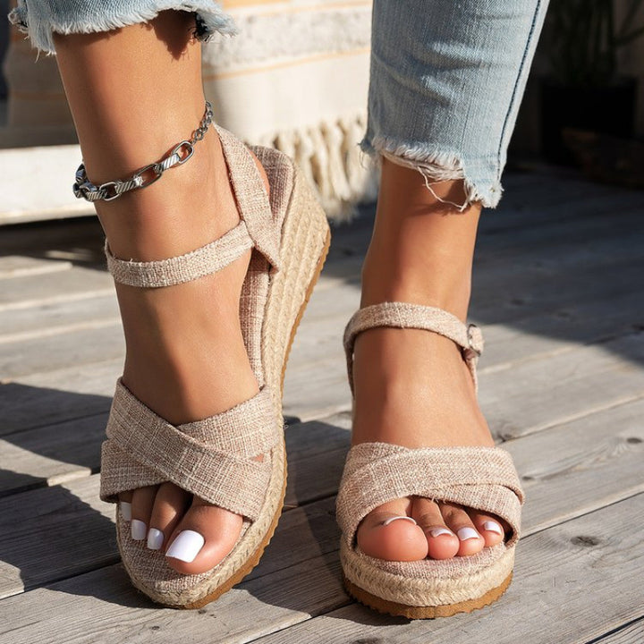 Wedge sandals for women with trendy straps and a comfortable sole Lune London