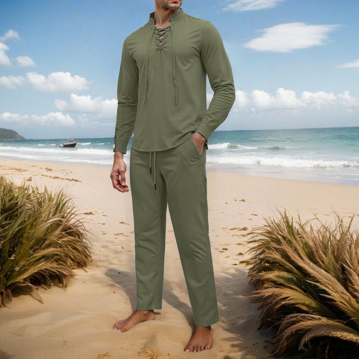 Men's Stylish Casual Set with Breathable Top and Comfortable Pants Lune London