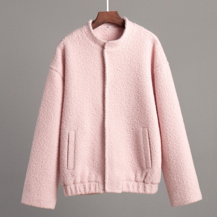 Ladies Cozy Fleece Jacket with Pockets and Elastic Hem Lune London