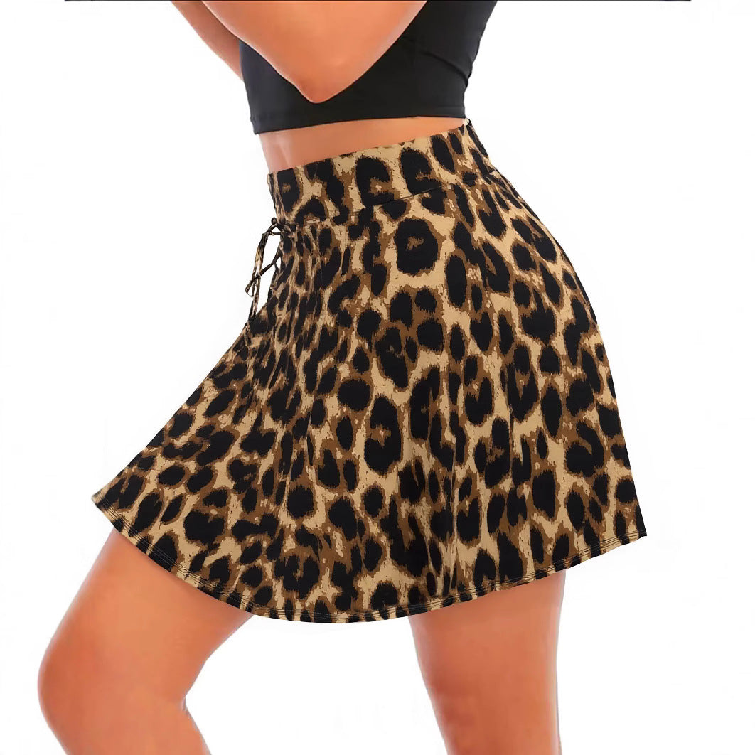 Lune London Women's Animal Print Ruffle Shorts