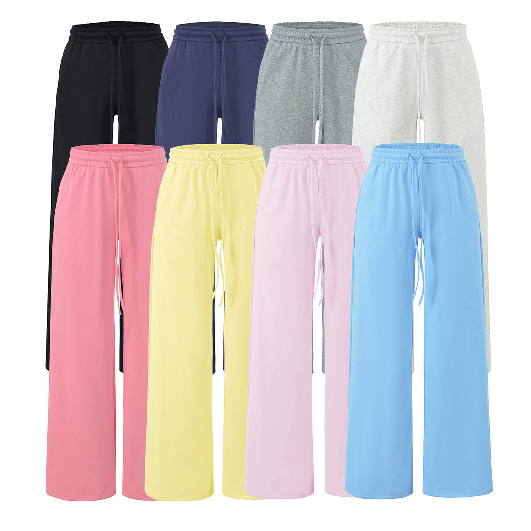 Women's Wide Lounge Pants with High Elastic Waistband and Drawstring Amarae