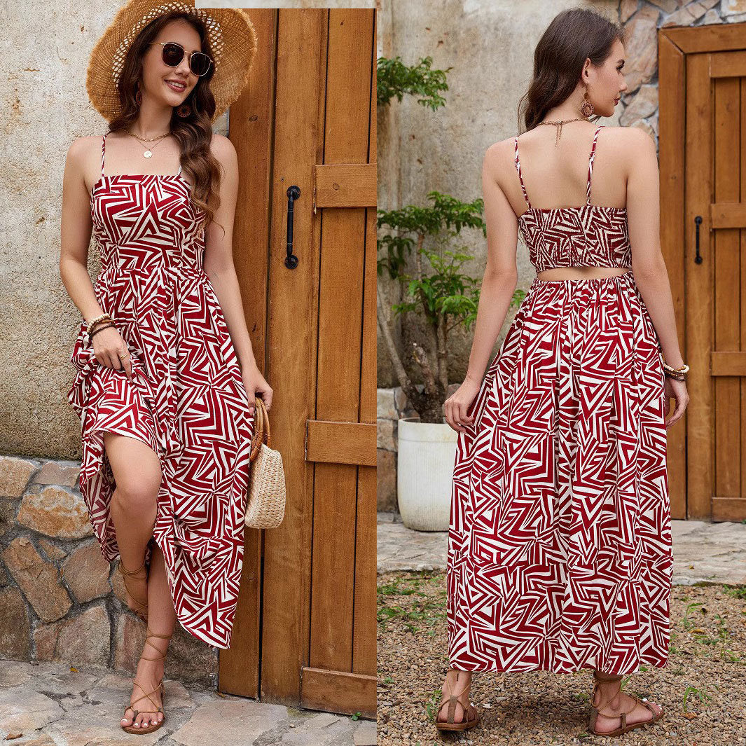 Lune London bohemian high slit maxi dress for women