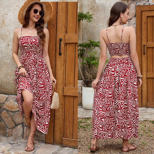 Amarae bohemian high slit maxi dress for women