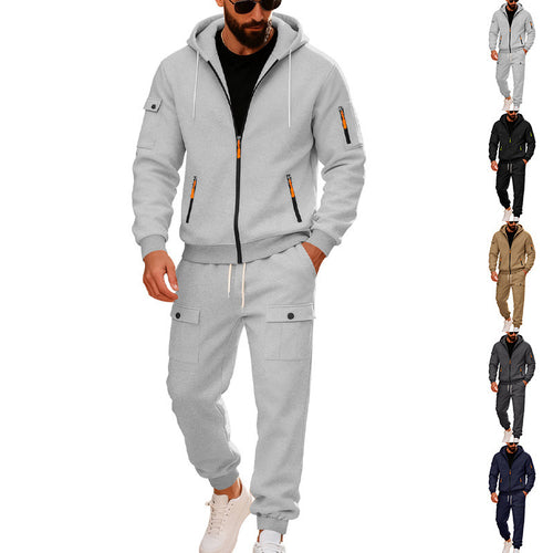 Men's stylish two-piece jogging set with hood and practical pockets Amarae