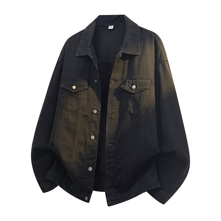Ladies Oversize Jean Jacket with Color Gradient Amarae