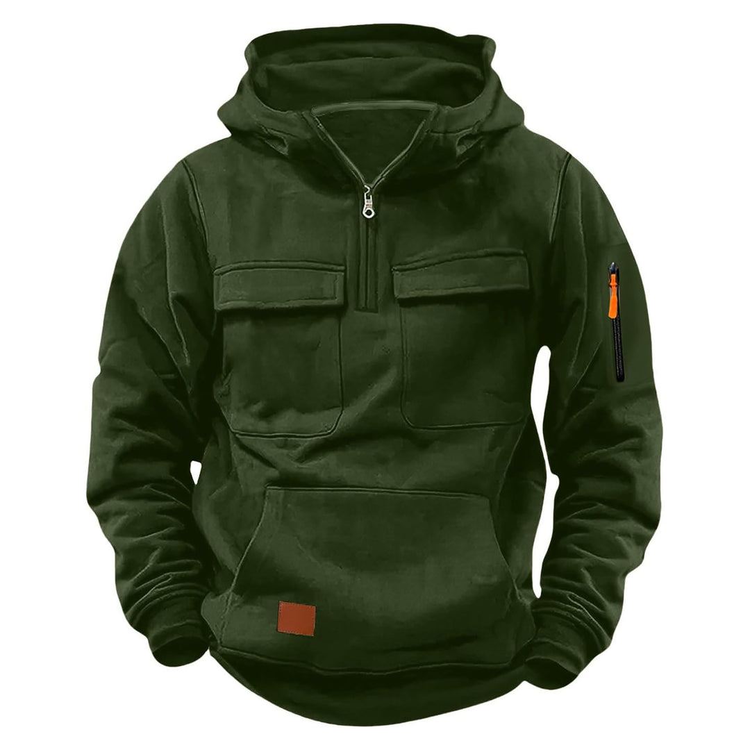 Functional hooded jacket for men with zipper and practical pockets Lune London