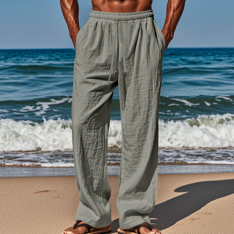 Light beach pants for men with elastic waistband Lune London