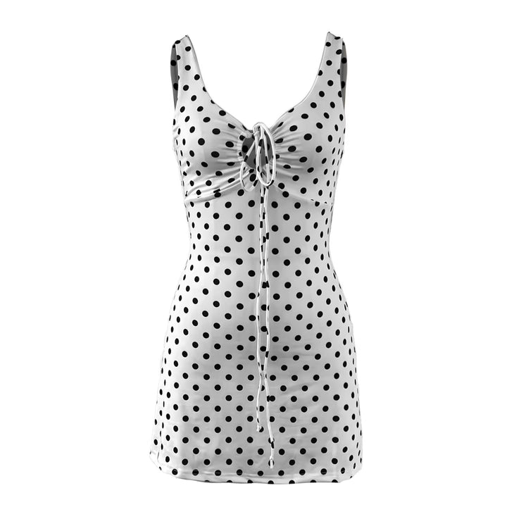 Women's Short Sleeve Summer Dress with Knot Closure Lune London