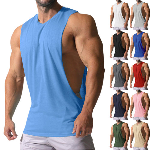 Men's sleeveless sports shirt with deep back neckline and breathable material Amarae