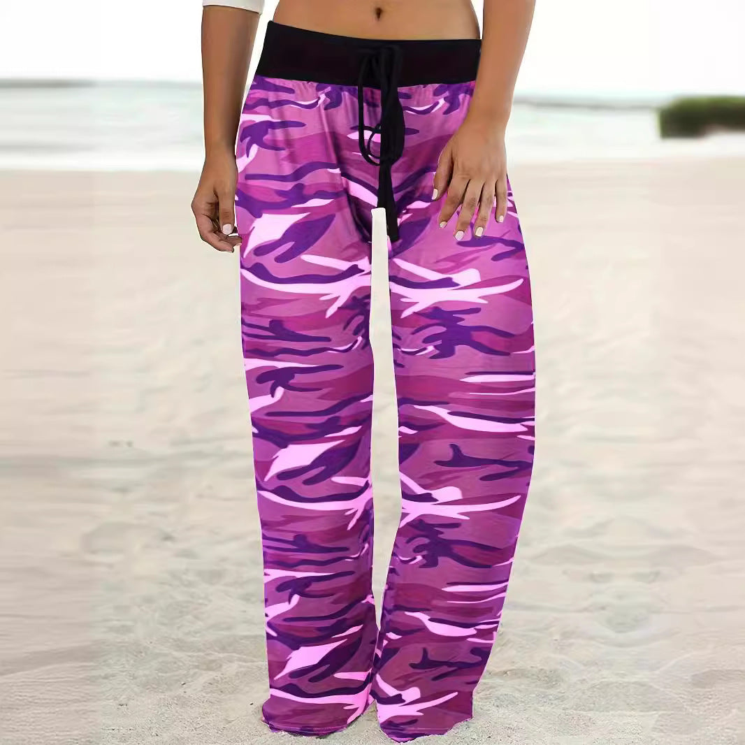 Women's leisure pants with a modern camouflage look Lune London