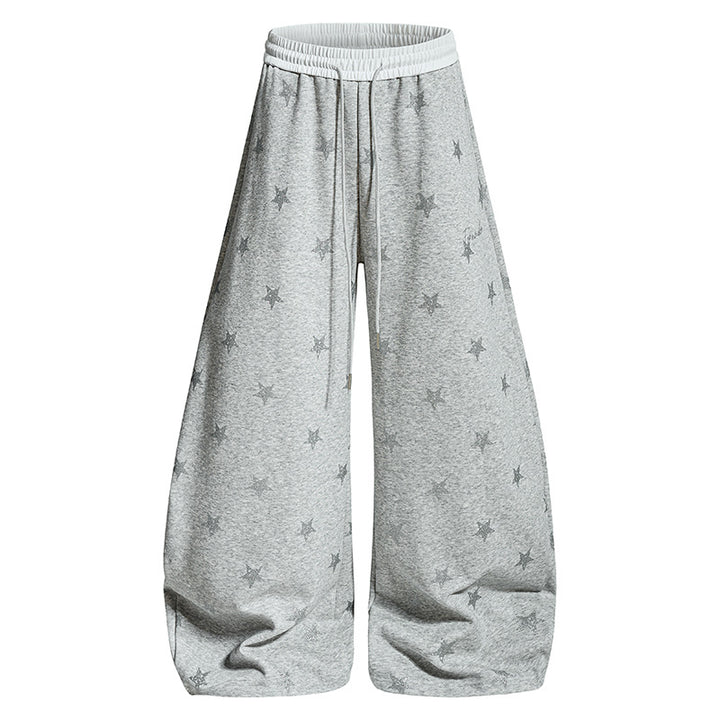 Women's Loose Lounge Pants with Star Print and Elastic Drawstring Amarae