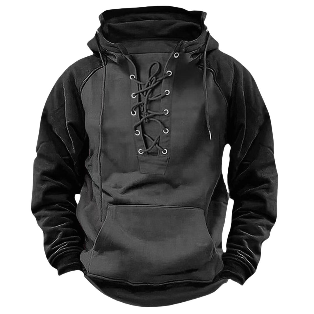 Men's hoodie with modern lace-up closure and comfortable fit Lune London