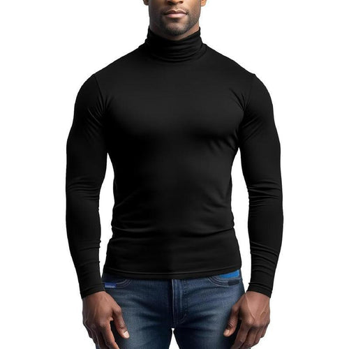 Breathable turtleneck t-shirt for men in soft jersey Amarae