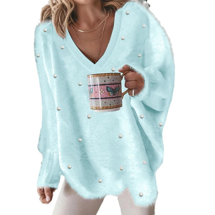 Women's elegant sweater with pearl embellishments Lune London