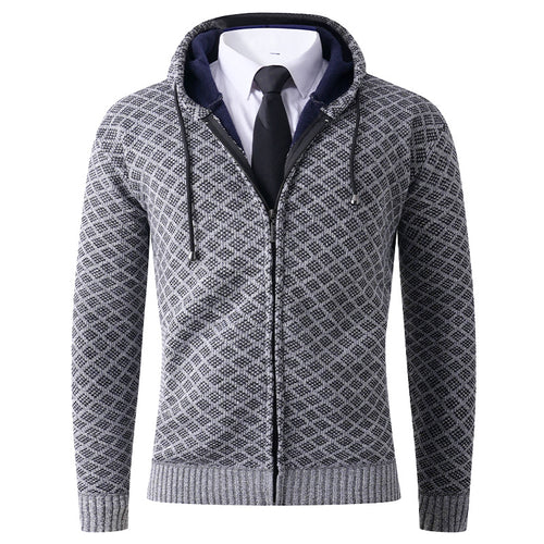 Stylish hooded jacket for men with structured pattern Amarae