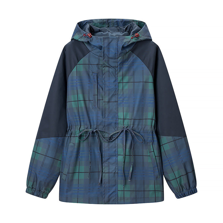 Veste décontractée pour femme avec un motif à carreaux tendance et ceinture ajustable Chic & Stil