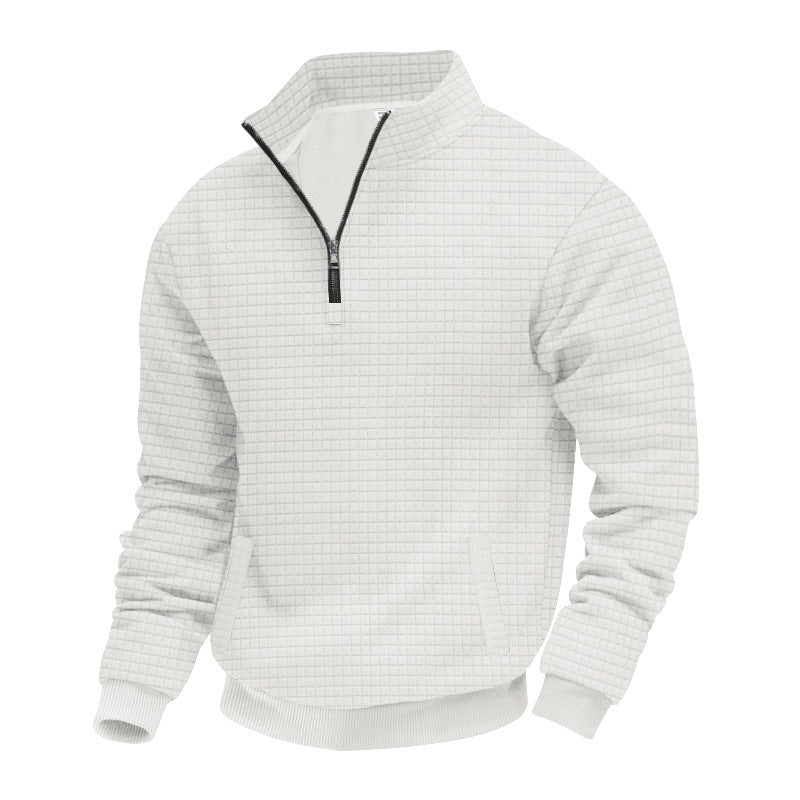 Functional fleece sweater for men with half-zip and side pockets Lune London