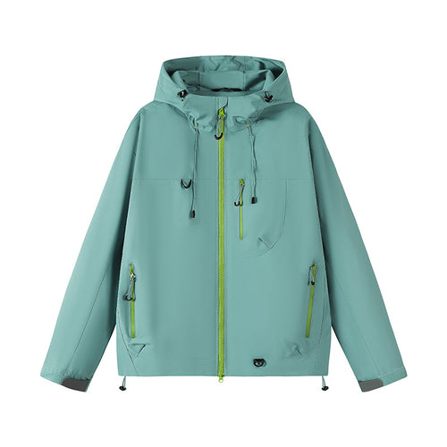 Functional jacket for men with adjustable hood and practical zippered pockets Amarae