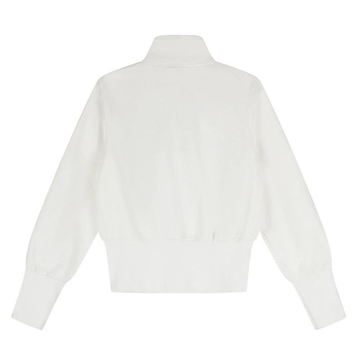 Women's military-inspired bomber jacket with stand-up collar and decorative button plackets Amarae