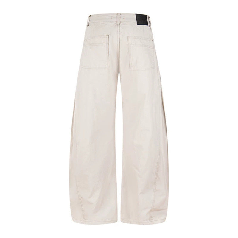 Women's Wide Cargo Palazzo Pants with High Waist, Large Flap Pockets and Adjustable Hem Amarae