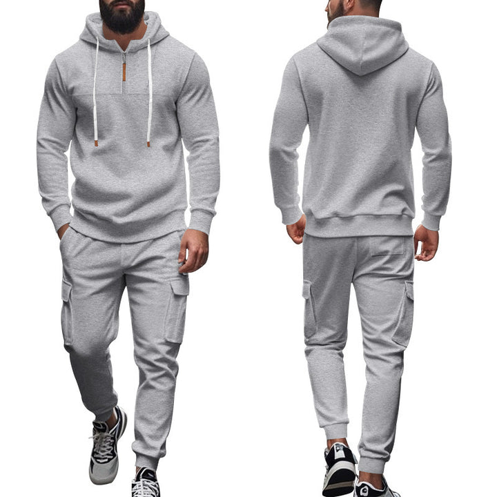 Men's sports set with high collar and practical pockets Lune London