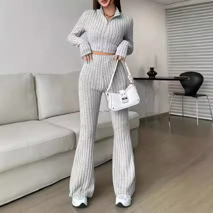 High-waisted knitted loungewear set for women Lune London