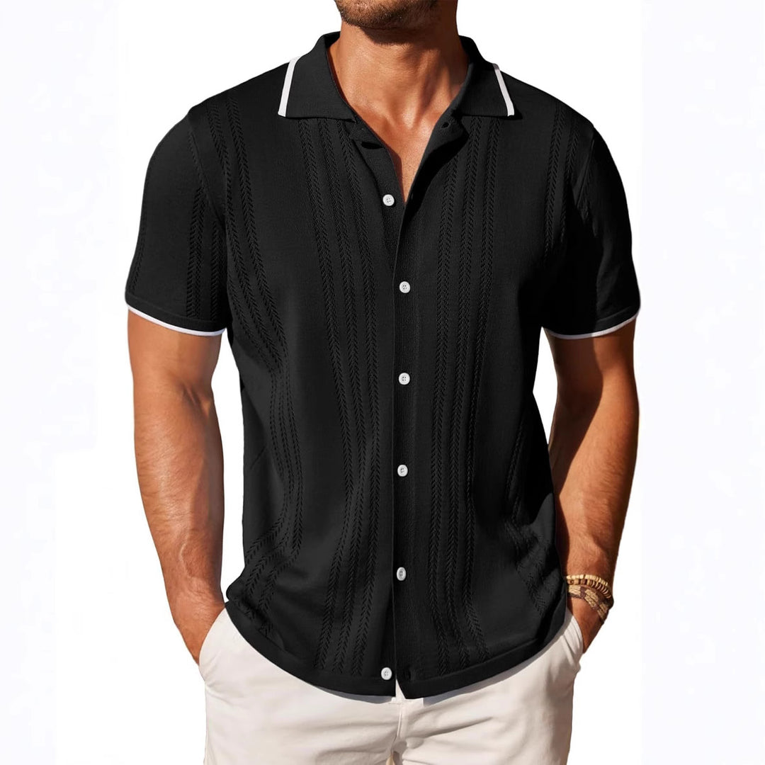 Short sleeve shirt for men with textured pattern Lune London