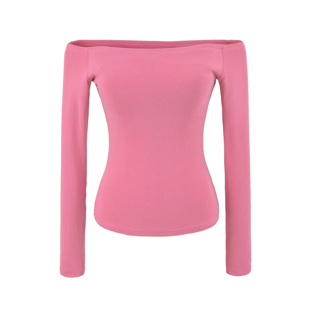 Women Fitted Off-Shoulder Long Sleeve made of Stretch Jersey Amarae