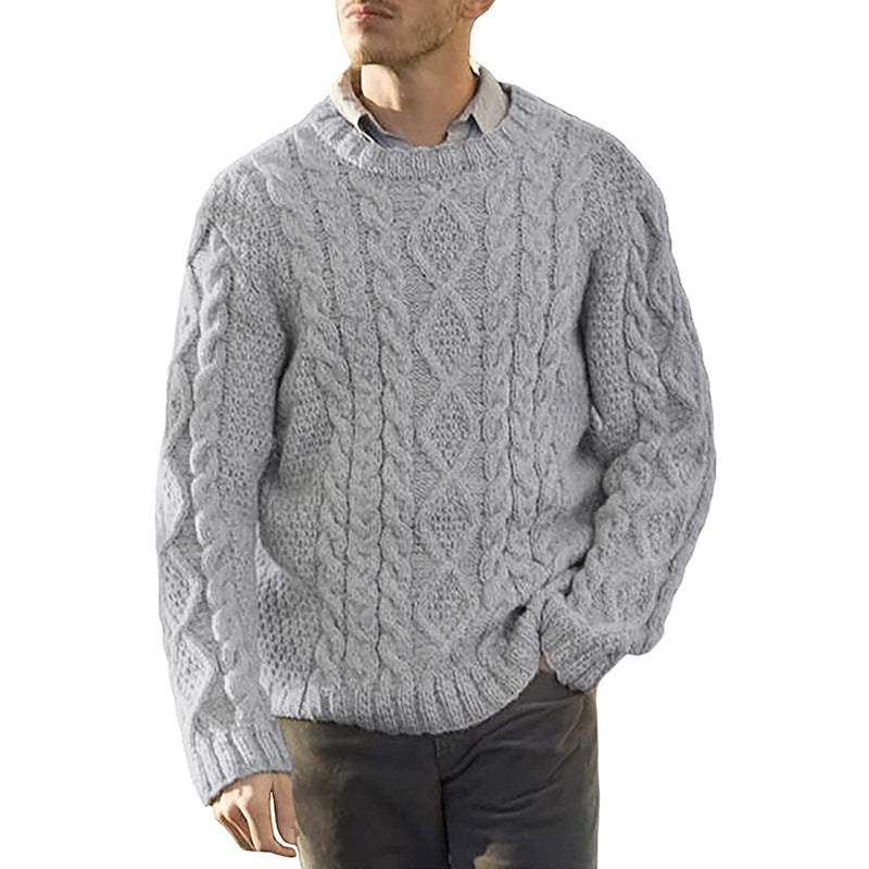 Chunky knit sweater for men with classic relief pattern Lune London