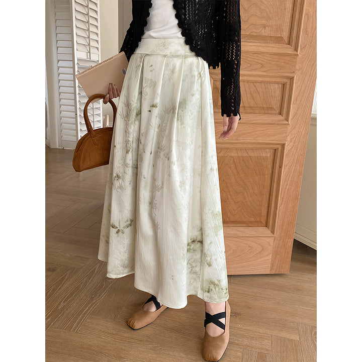 Ladies Elegant Maxi Skirt with Floral Pattern Chic & Stil