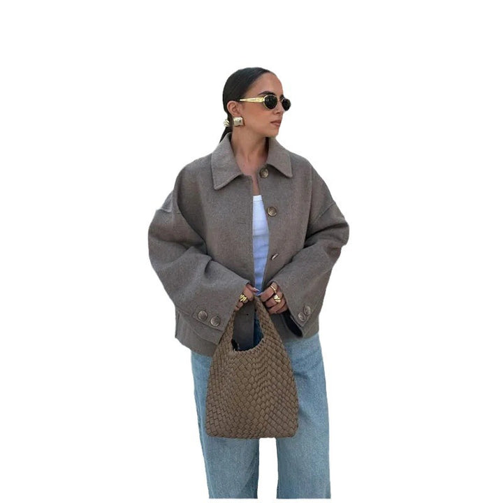 Manteau en laine surdimensionné et élégant pour femmes Chic & Stil