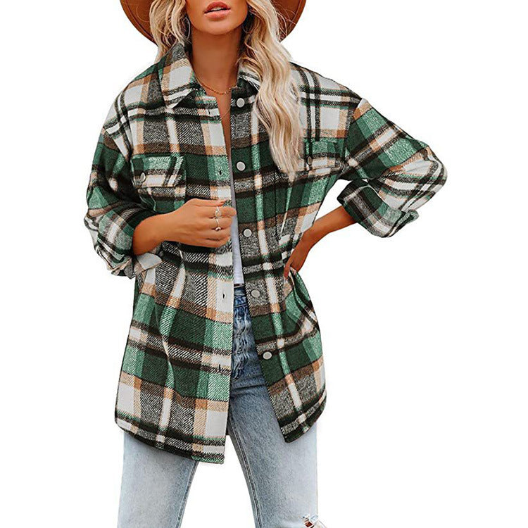 Oversized plaid jacket for women Lune London