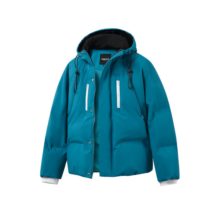 Unisex Kastige padded hoodie jacket with thermal insulation, water-repellent zippers, and drawstring Amarae