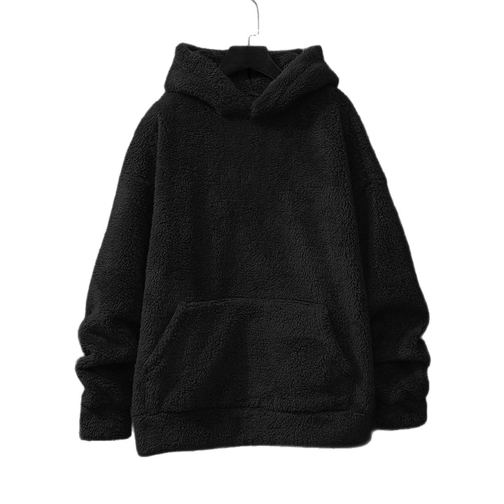 Ladies Cozy Fleece Pullover with Hood and Practical Pockets Lune London