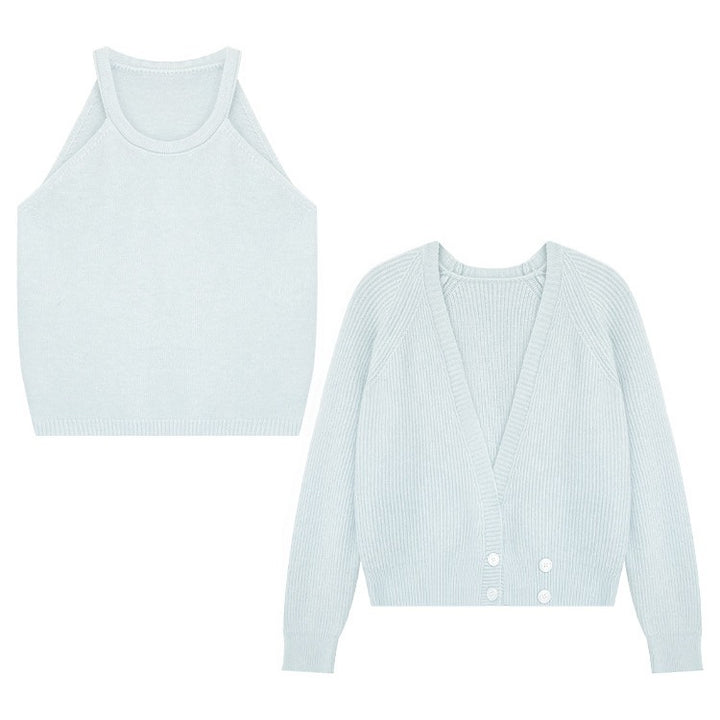 Cardigan sophistiqué pour femmes avec décolleté en V profond et fermeture à boutons Chic & Stil