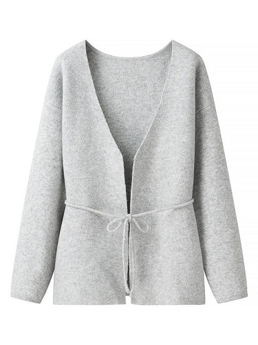 Comfortable cardigan jacket for women with a fitted waist and wide V-neck Amarae