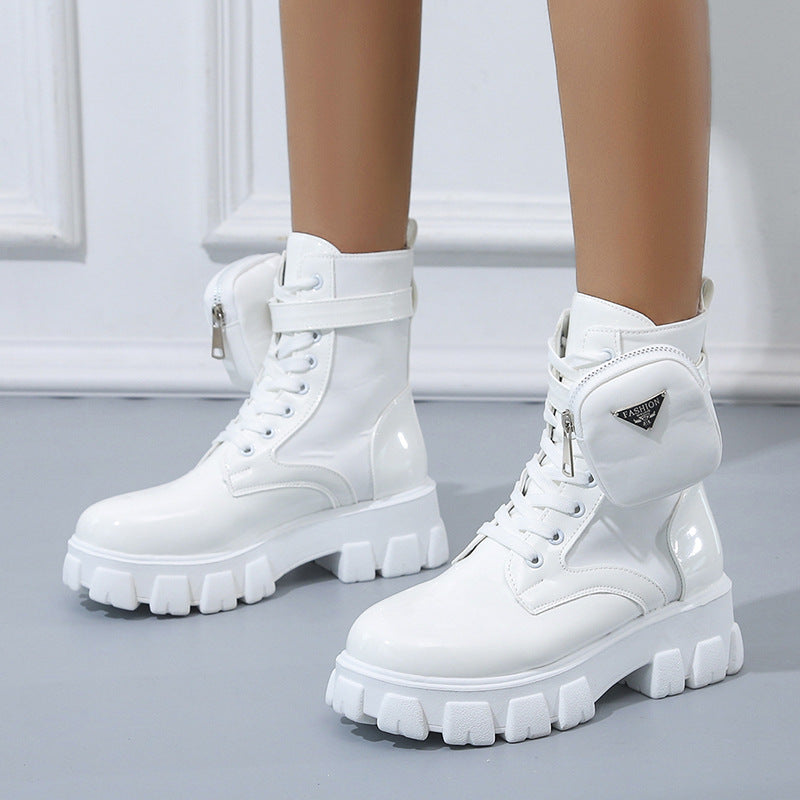 Women's Fashion Boots with Practical Bag Option and Eye-Catching Sole Lune London
